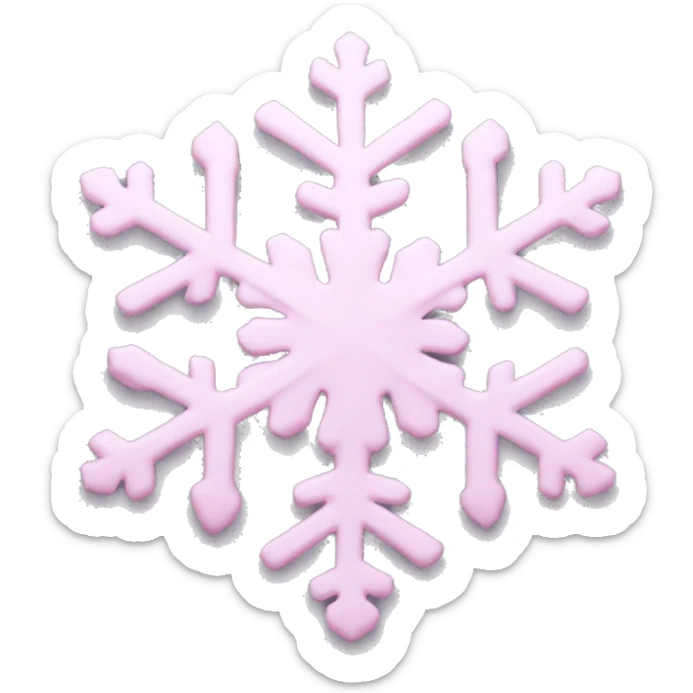 pastel pink snowflake  sticker