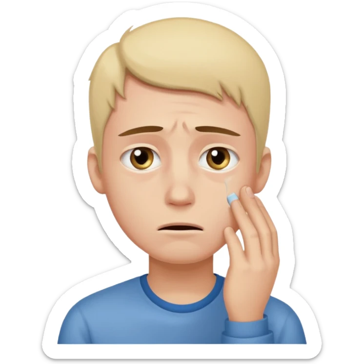 young man in despair applying for jobs with no successs - complete loss or absence of hope sticker