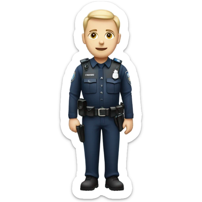 UK Police officer with stab vest - no hat full body sticker