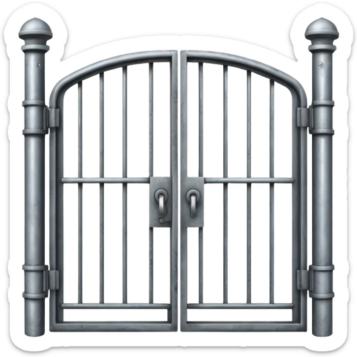 locked steel gate sticker