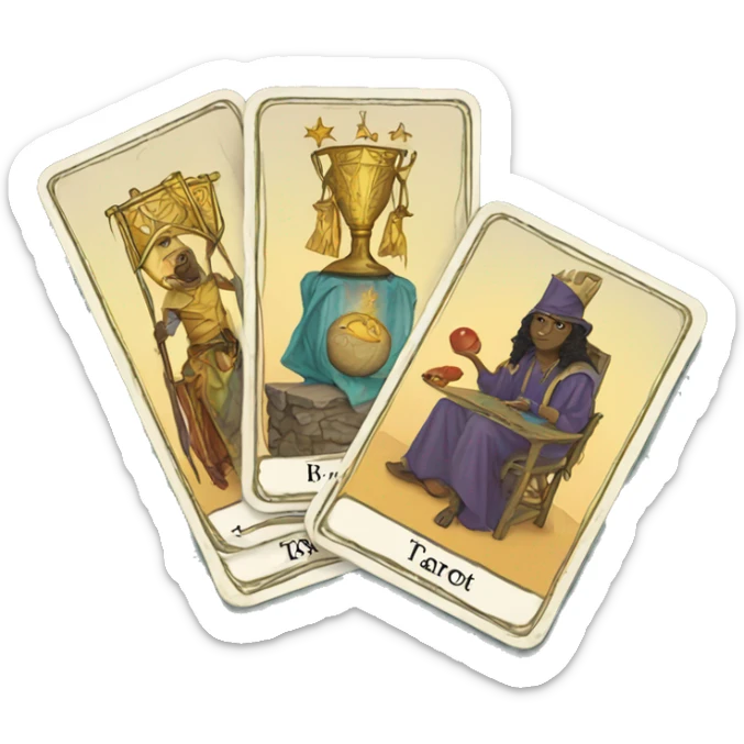 tarot cards sticker