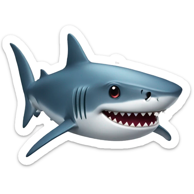Shark with a top hat sticker