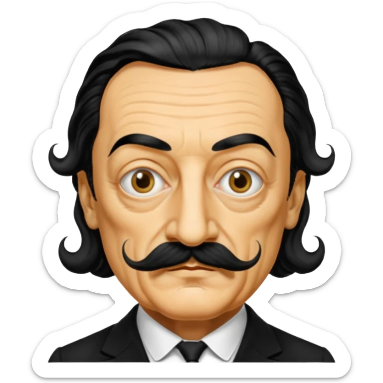Fais-moi un masque de Salvador Dali d'une manière réaliste, la même série que La Casa de Papel sticker
