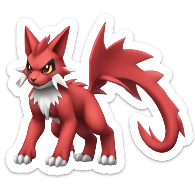  Kawaii Edgy Cool Beautiful Guilmon-Torracat-Zoroark full body sticker