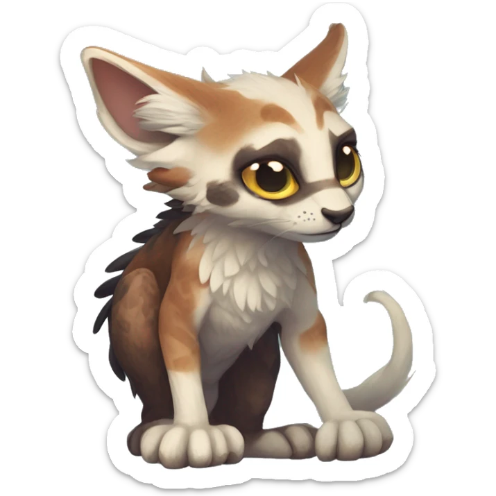  Cute Edgy Realistic Rare Fantasy Slim Vernid-Trico-Melprin-species by LiLaiRa, by Falvie, full body sticker