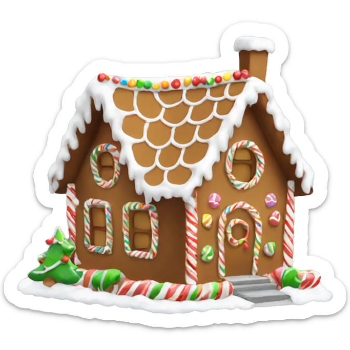 Gingerbread house sticker