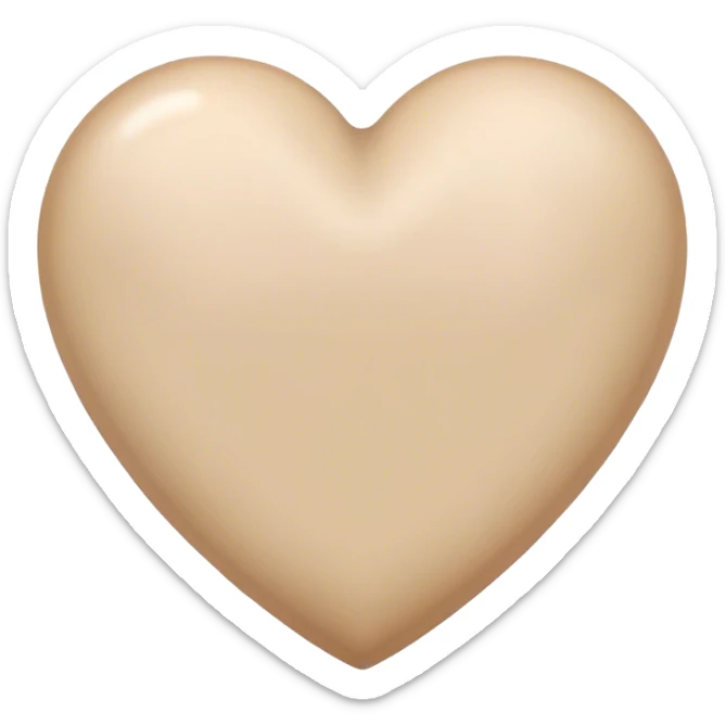 Beige heart  sticker