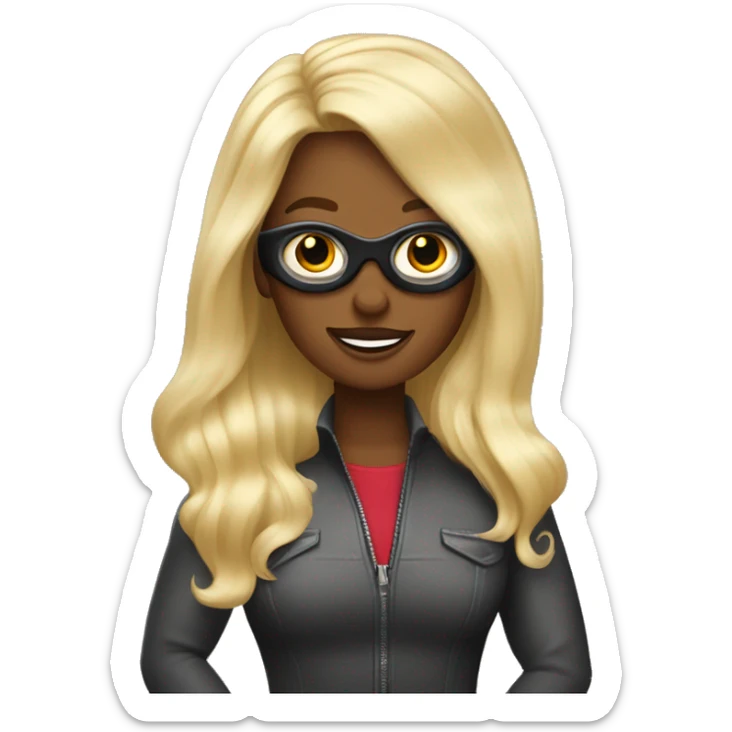 Hairstylist as a superhero with words “blonding expert to the rescue.” sticker