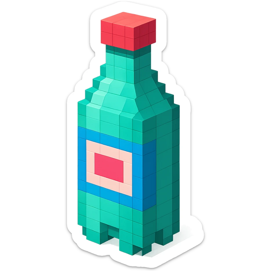 Borjomi bottle with a matte finish sticker