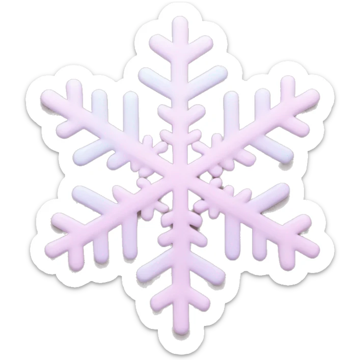 pastel pink snowflake  sticker