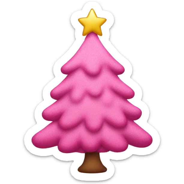 Pink Christmas tree  sticker