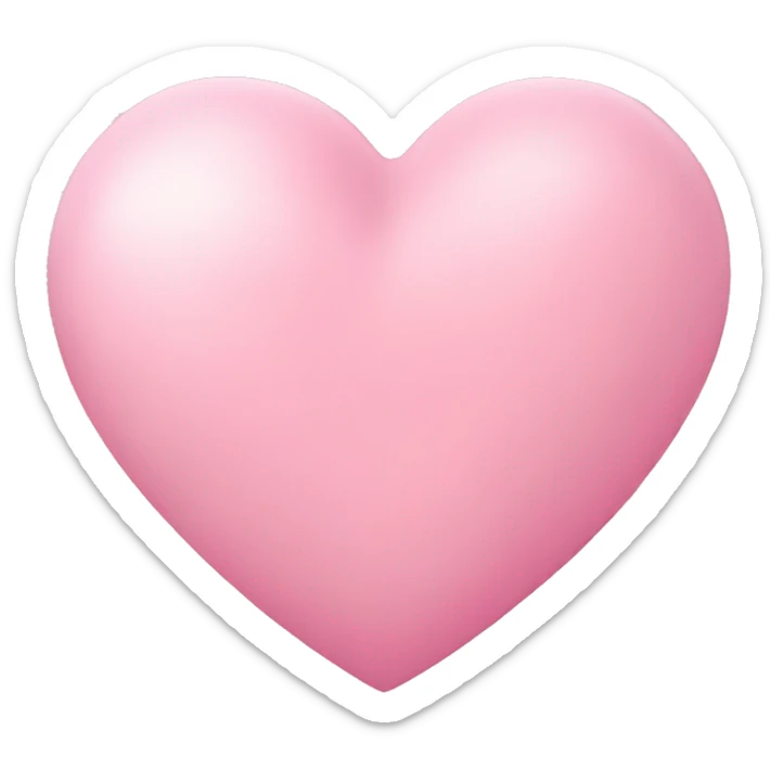 soft pink heart sticker