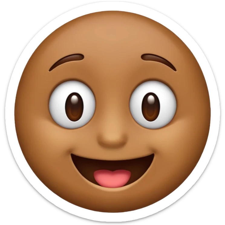 Cute emoji brown sticker