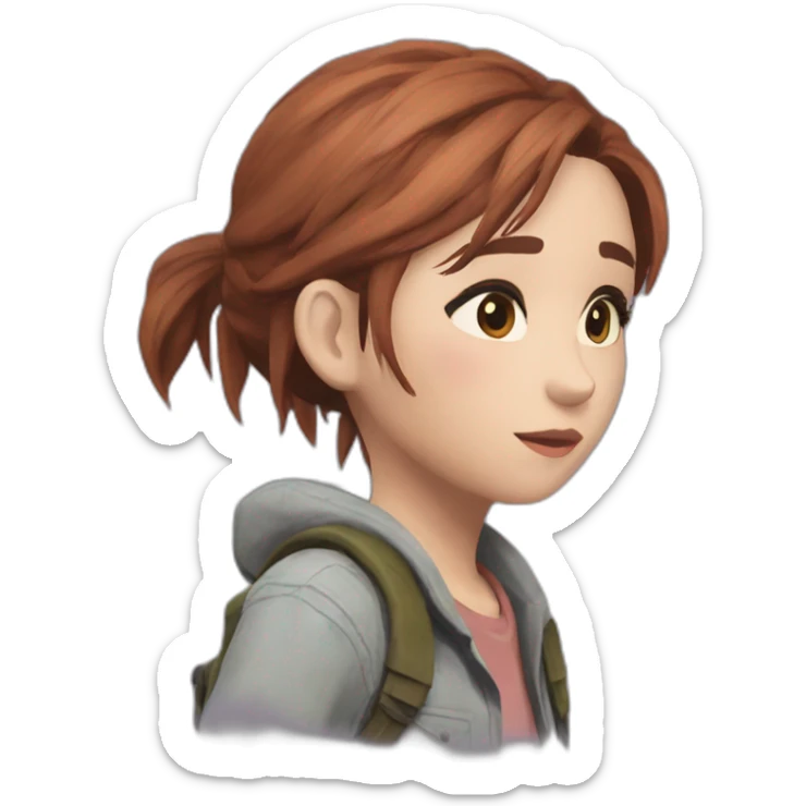 Ellie the last of us with sur sticker