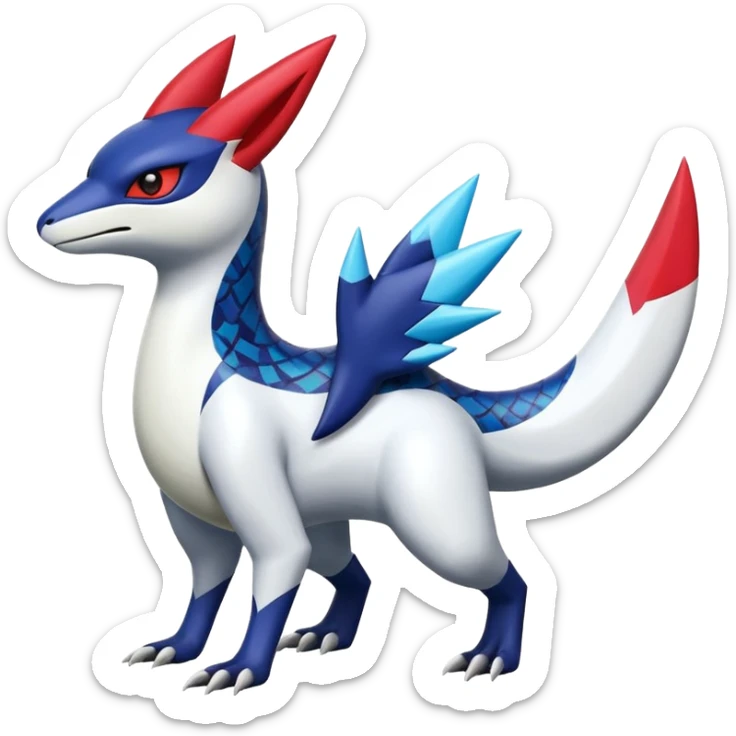 Shiny Vibrant Exotic Colorful Cool Zangoose-Salandit-Absol-Latias-fusion sticker