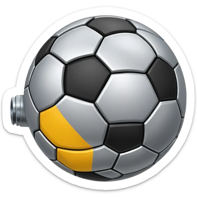 close-up of a football valve where the ball is pumped up, realistic, simple background sticker