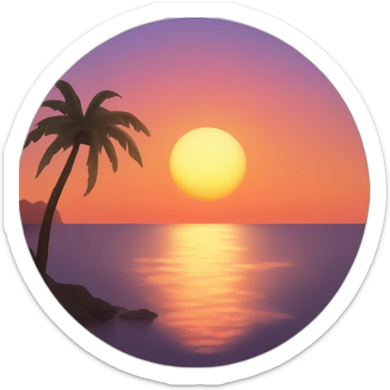 sunset sticker