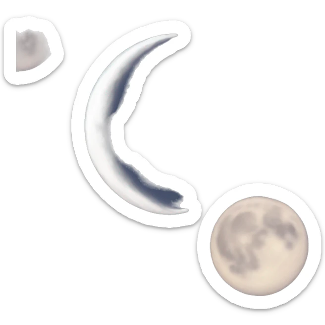 Pretty moon sticker
