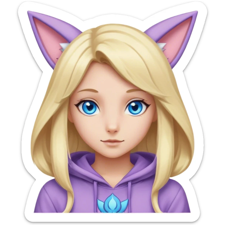 Can you make a blond girl with blue eyes with a espeon onesie sticker