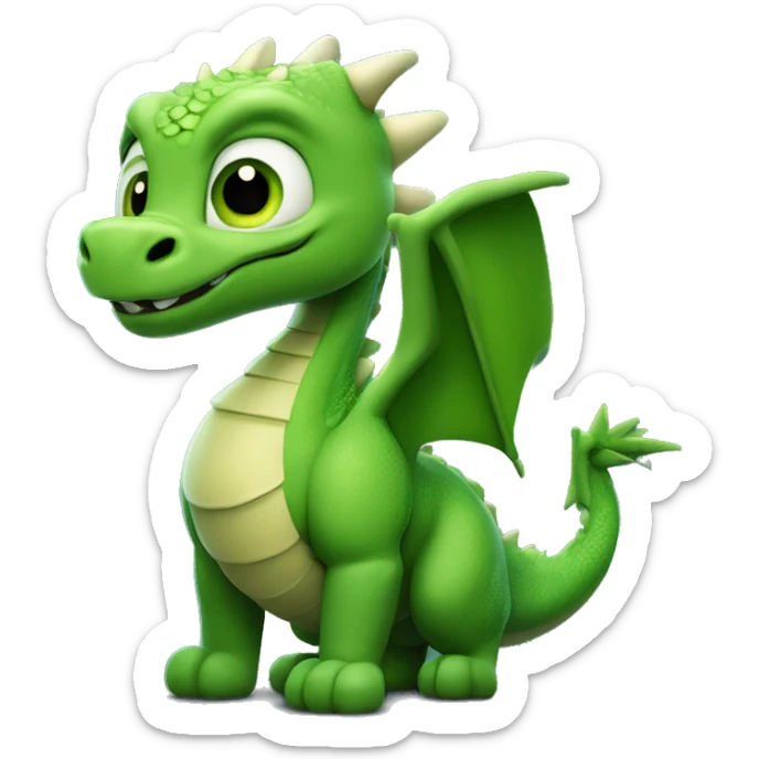 dragón fueria nocturna de la película como entrenar a tu dragón , adorable y con ojos verdes y piel negra   sticker