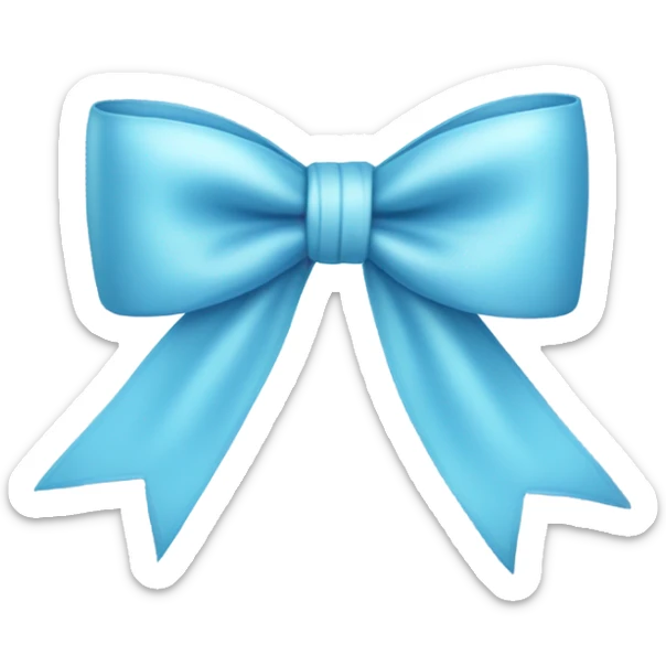 Light blue bow sticker
