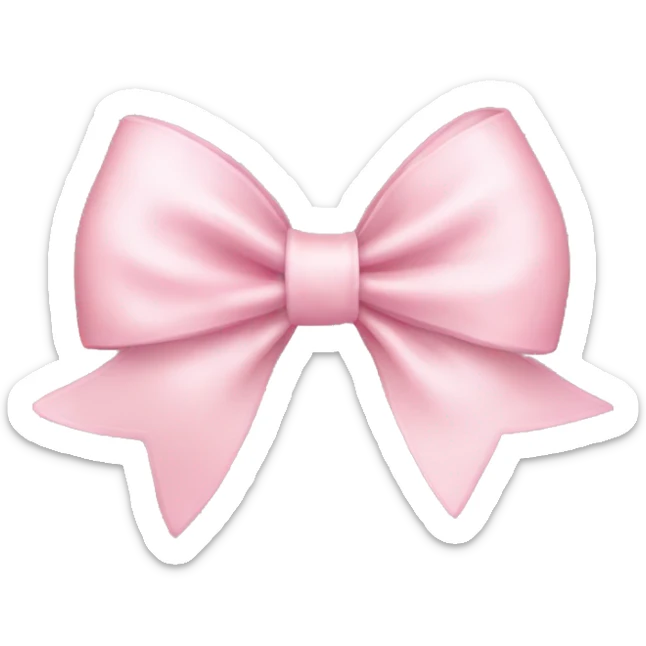 Light pink bow sticker