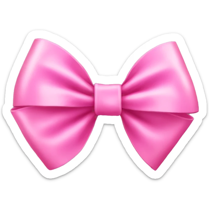 Pink bow sticker