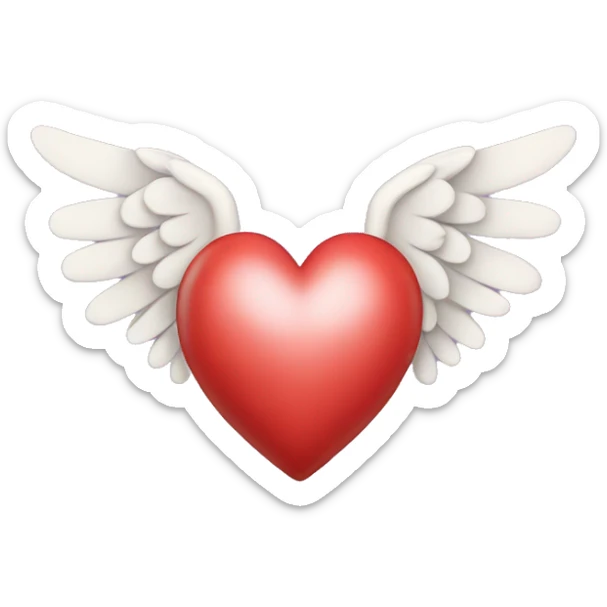 heart with wings sticker