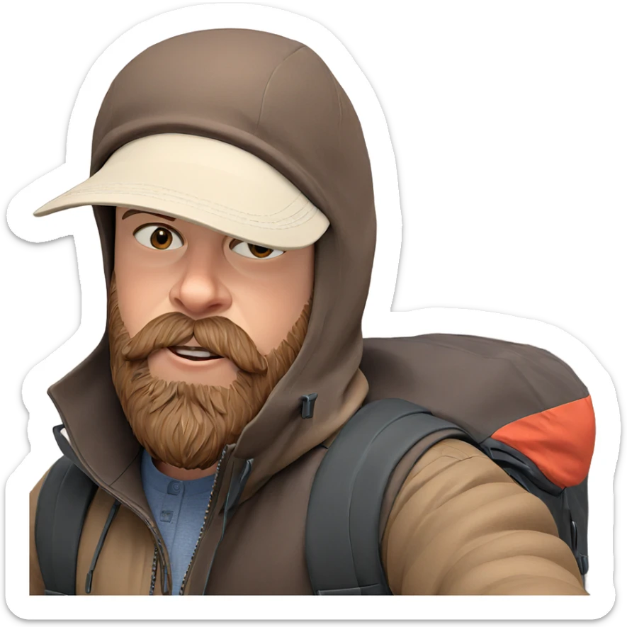 boy with brown hair outdoors sticker