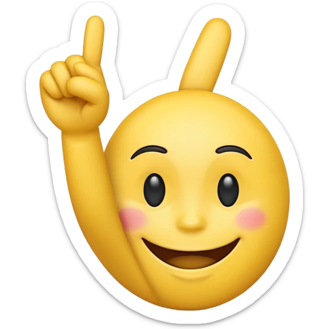Emojis qui souris sans montrer ses dent et qui fait un fuck sticker