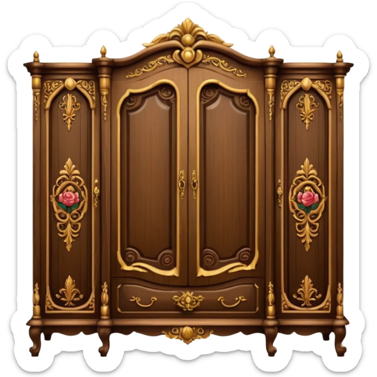 the lady who was turned into a wardrobe by magic, a character from the fairy tale Beauty and the Beast sticker