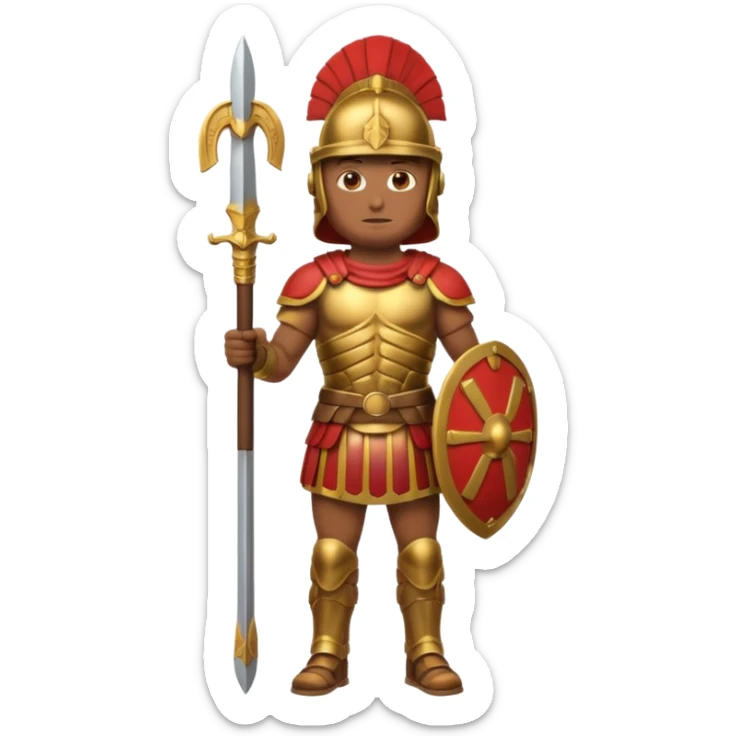 emoji de soldado romano alto y fuerte cuerpo entero sticker