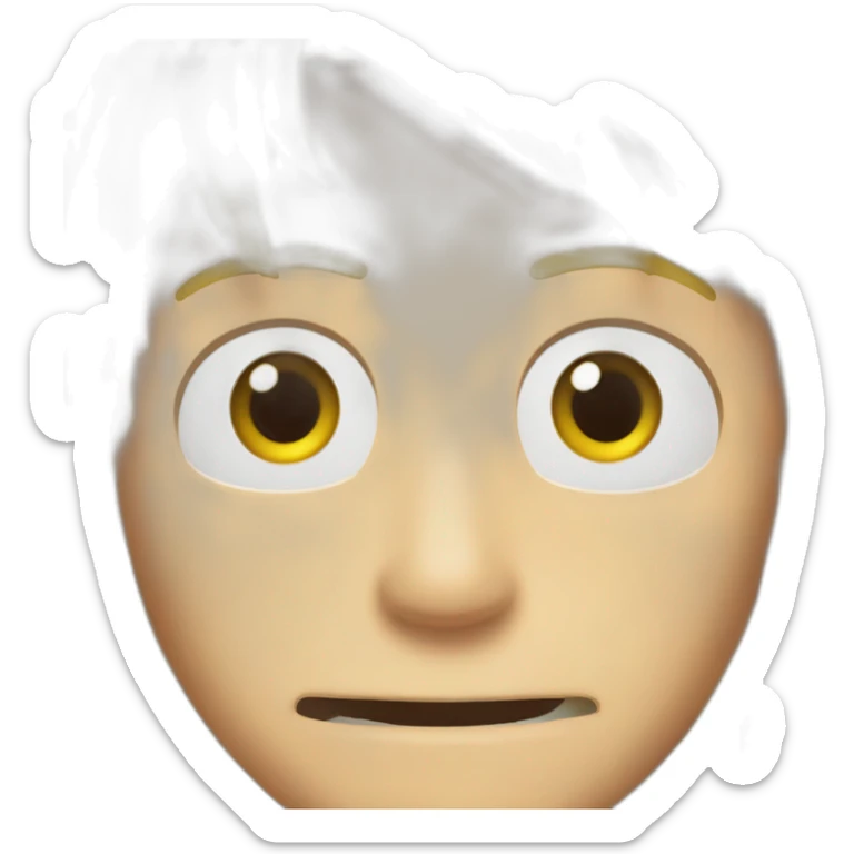 Sanji avec meche qui cache oeil droit et sourcils en vrille vers l'interieur du visage yeux bleux sticker