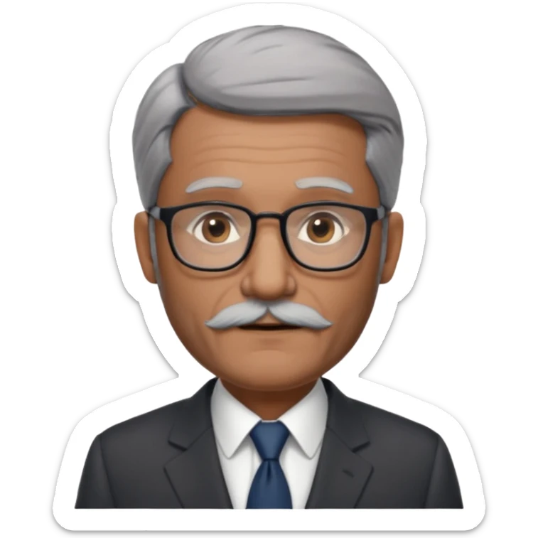 Professor Bentley Dyed black gray hair  frencb beard graying indian guy in suit with a bentley car. Older look around 60 yrs  with glasses slight balding sticker