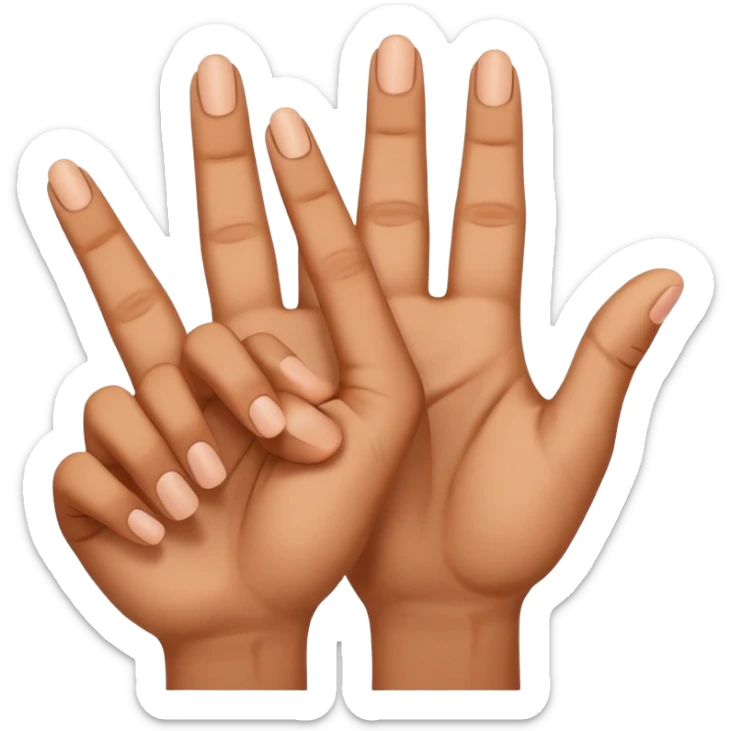 Des mains qui fait le numéro 40 avec c’est doigts  sticker