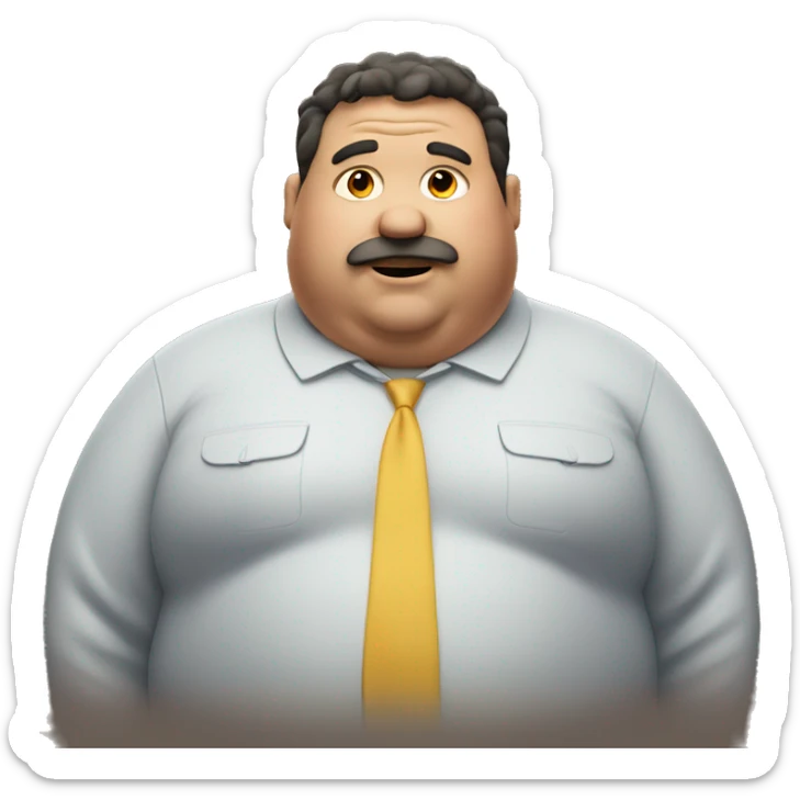 Fat guy sticker