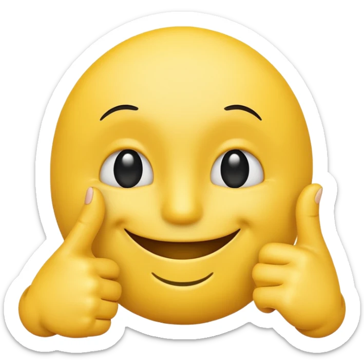 Shy and flirty male smiley emoji with two index fingers pointing towards eachother  sticker