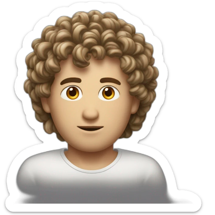 homme au corps énorme, au teint rougeâtreaux cheveux bouclés. Il est aveugle de l’oeil droit et son oeil est semblable à un raisin qui flotte. sticker