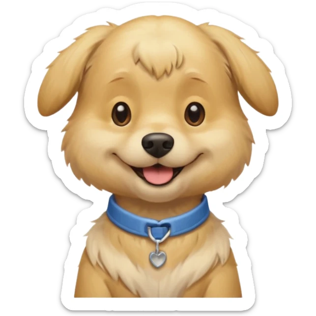 blonde hair dog with shirt sticker