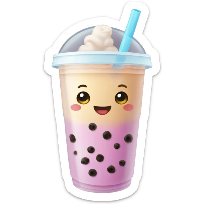 Bubble tea sticker