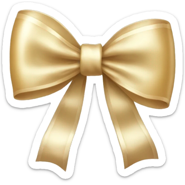 Champagne bow sticker
