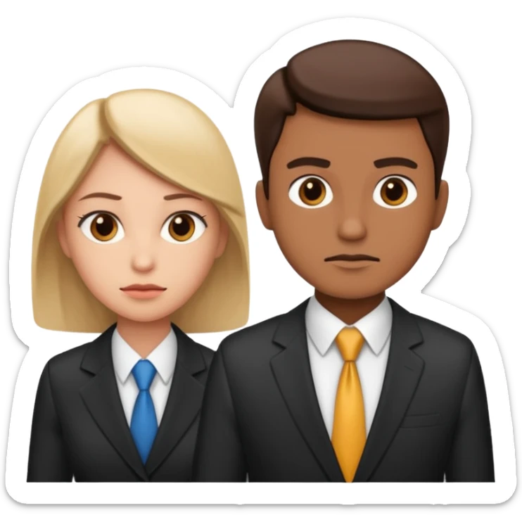 Can you draw these as normal people and not as doctors!!!! They need to have some concern on their face. They need to consider two product options. sticker