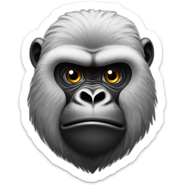 the body of a gorilla with the face of an owl sticker