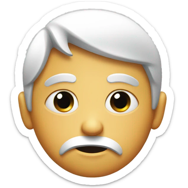 cartoon face with a left black eye sticker