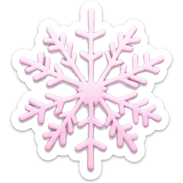 pastel pink snowflake  sticker