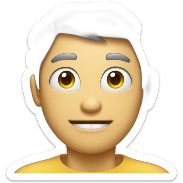 Man with mouth wide open and eyes bulging out as he's seen a beautiful woman sticker