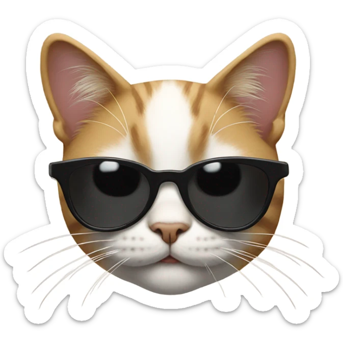 Cat with sunglasses sticker
