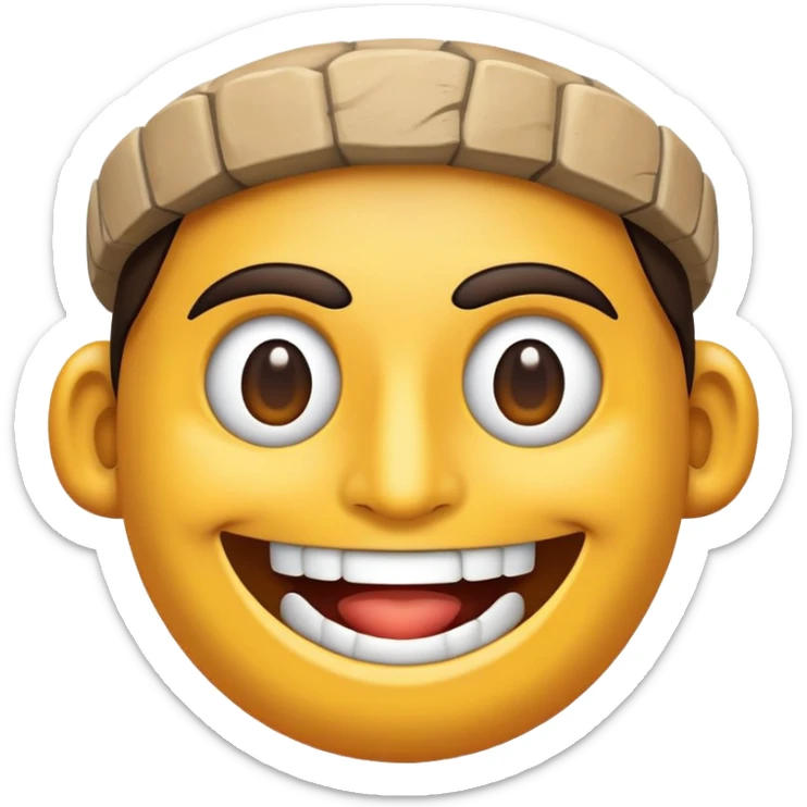 Puedes hacerme un emoji como para what con la cabeza clava de chavin de la cultura peruana, donde este feliz o  enamorado

 sticker