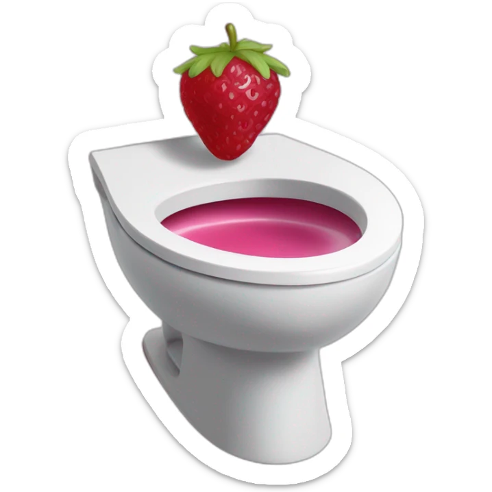 toilet we are in heaven fraise framboise myrtille sticker