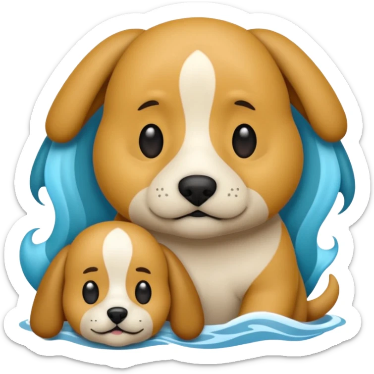 crea un emoji de buenas noches. Pon un texto : Buenas noches Javier y Tobi. Javier es una imagen de profesor y Tobi q sea imagen de un perro sticker